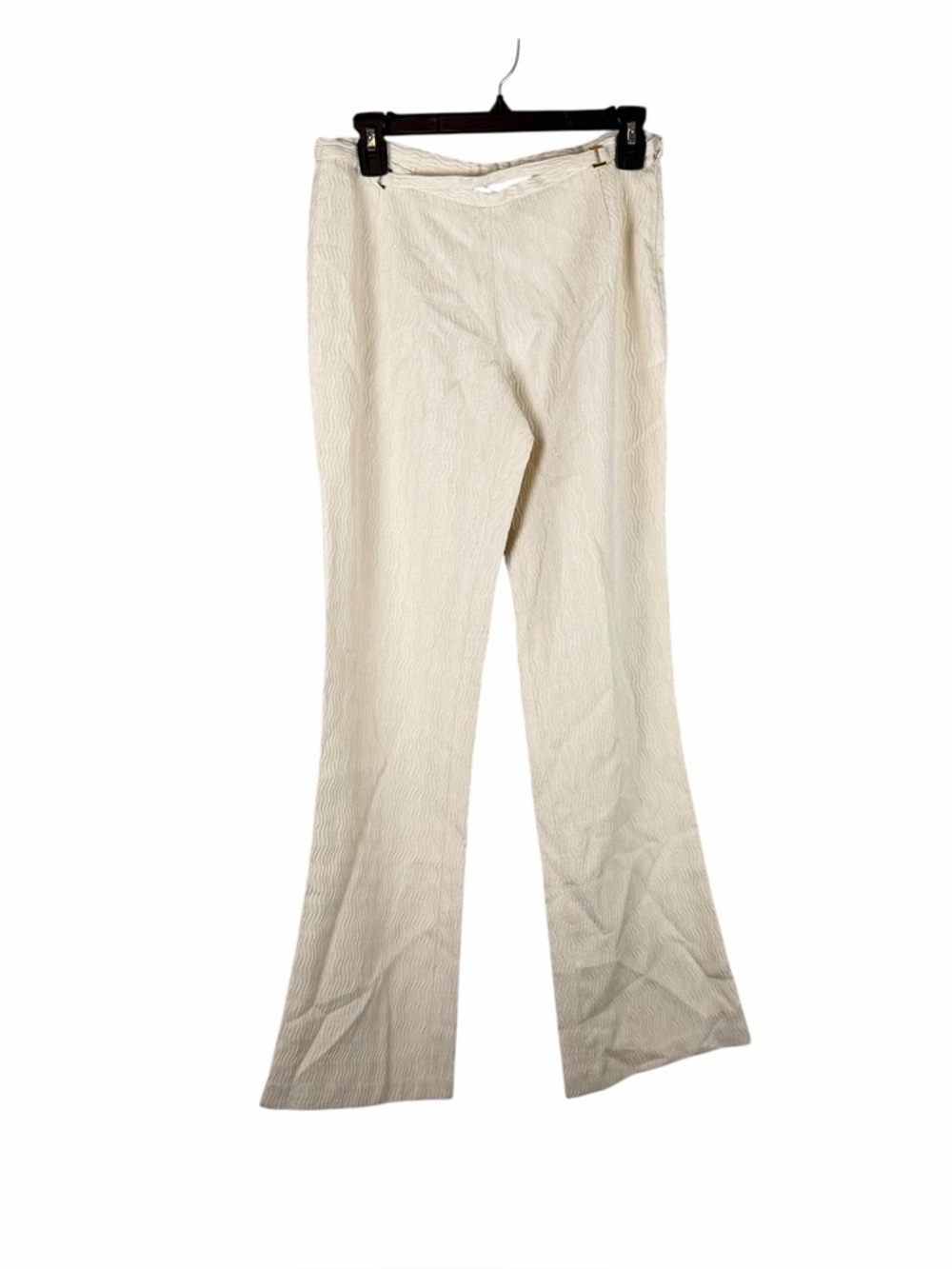 Tracy Reese Cream Textured Flare Pants Size 4